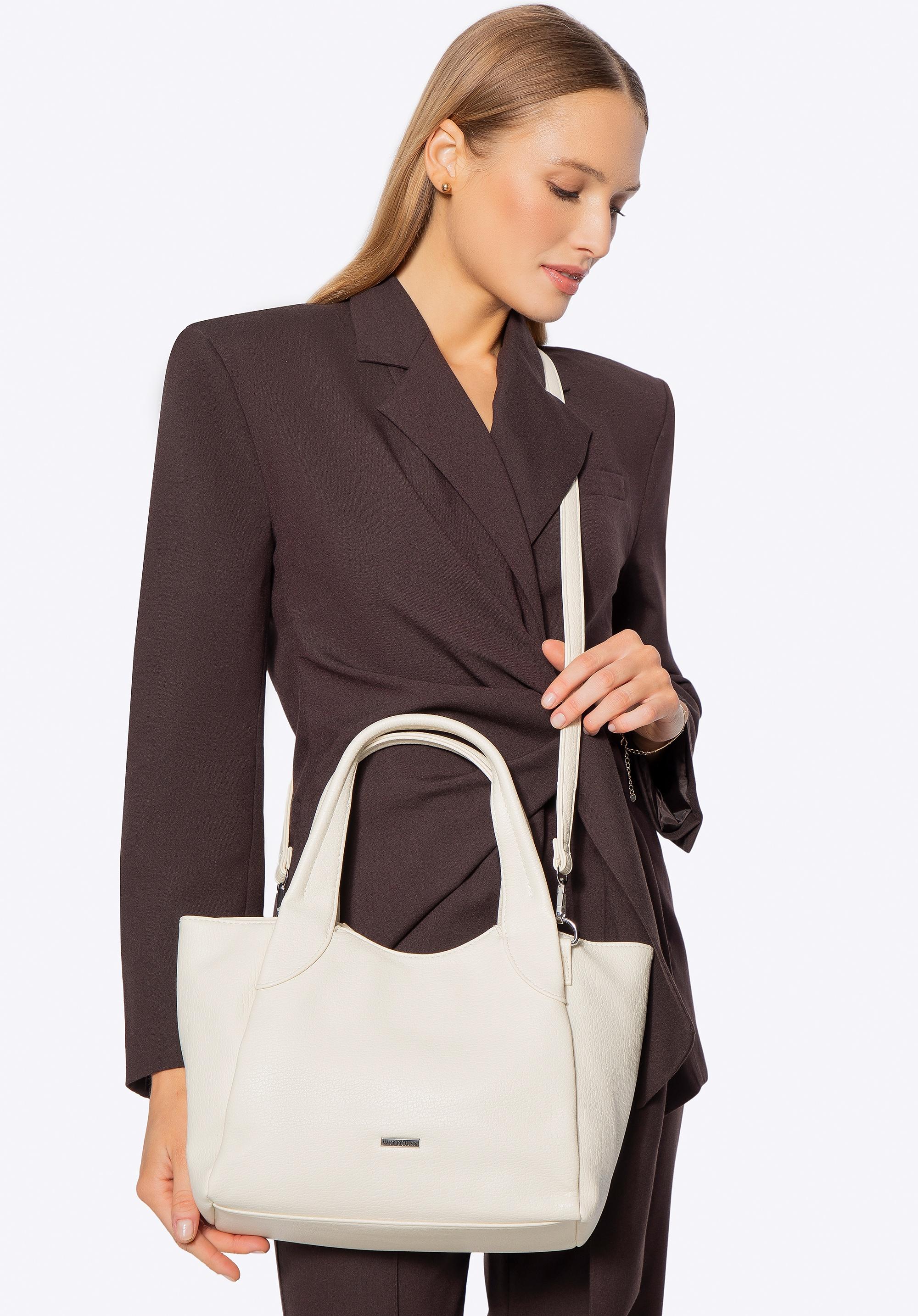 Wittchen Dames eco-leren kleine etui, crème