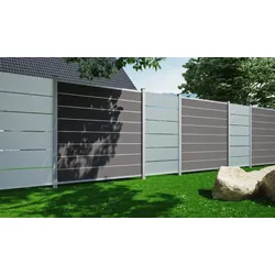 Glas Windschutz Als 103 x 174 cm - Windschutzzaun aus Glas, Streifendekor – Trennwand in Klarglas – Terrassenzaun für Sicht- und Windschutz