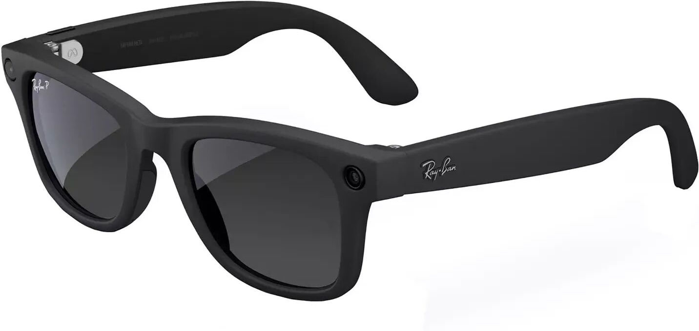 Ray-Ban Meta Wayfarer (Gen 2) Smart Glasses – Matte Black with Polarised Gradient Graphite Lenses (Large), New