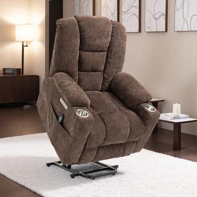 Power Lift Recliner Chair with Massage, Heat, Heavy Duty Motion Mechanism, USB & Type-C Charging Ports