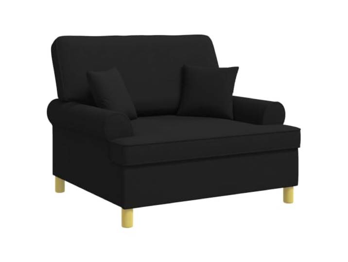vidaXL XXL-Sessel mit Kissen Schwarz Stoff Genieße eine bequeme und großzügige Sitzfläche. Der Stoff aus 100 % Polyester bietet hohen Sitzkomfort