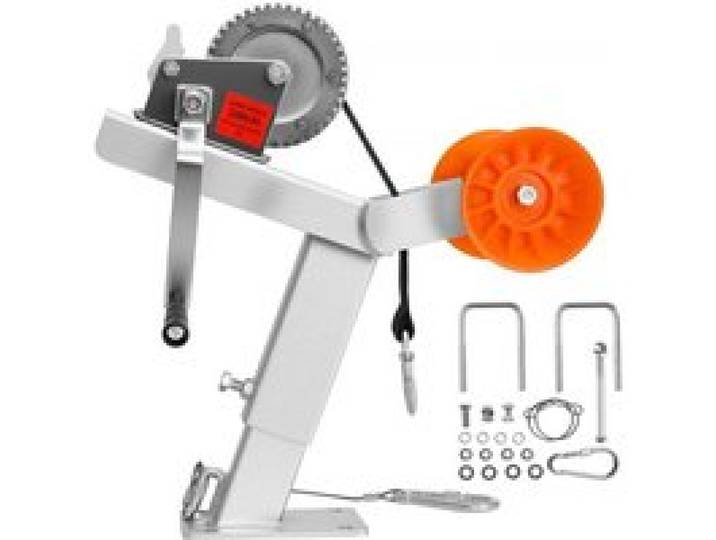 VEVOR Bootsanhänger-Sitz mit Rolle, 544kg Winde & 51mm x 7,6m Windengurt, Bootswindenhalterung mit U-Bolzen für 50,8–76,2mm B x 76,2–101,6mm H Anhängerkupplung, Jetski, Segelboot, Schnellboot