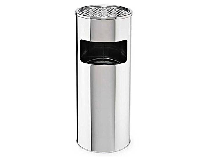 SVITA Standaschenbecher 30 Liter Edelstahl silber Mülleimer Aschenbecher Abfalleimer mit Inneneimer