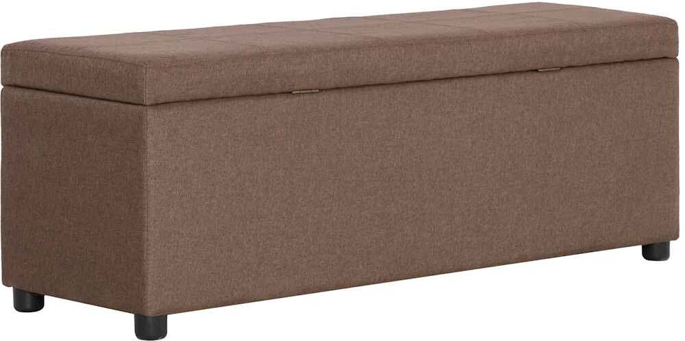 vidaXL Banc avec compartiment de rangement 116 cm Marron Polyester