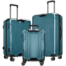 4FLY 3-teiliges Hartschalen-Kofferset »Carbo« blau