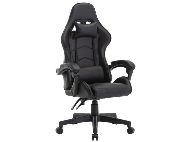 Gamingstuhl Bürostuhl Leder THUNDERBOLT schwarz
