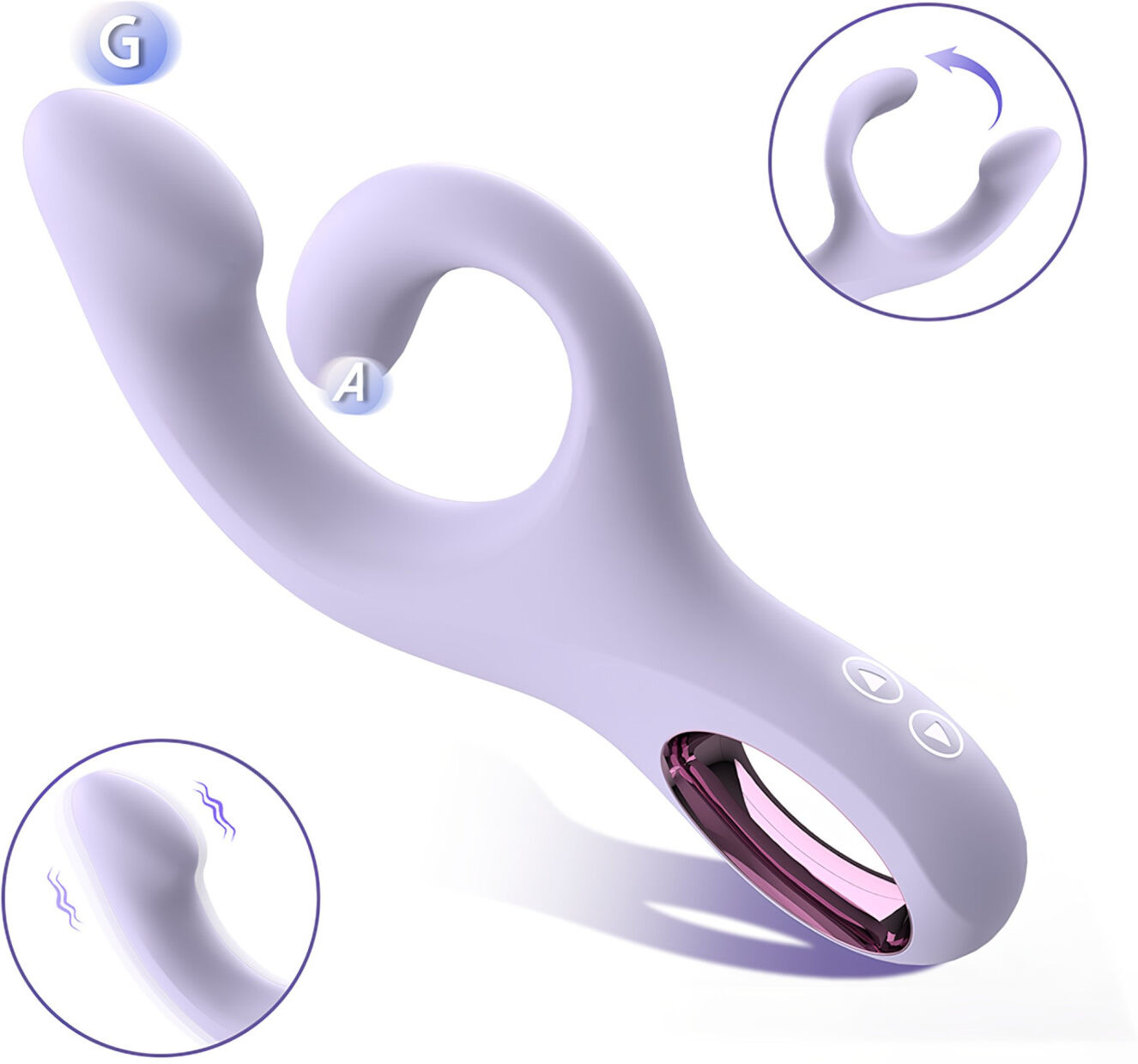 Sex Hd - G-Punktsvibrator Med Klitorisstimulator (Lilla)