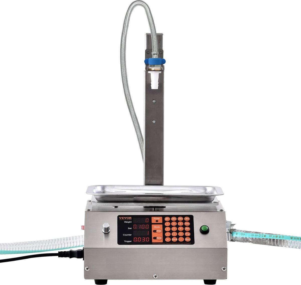 Flüssigkeitsabfüllmaschine, 30-15000 g Wägebereich, automatische Flaschenfüllmaschine, Abfüllmaschine mit digitaler Steuerung für Milch, Wasser, Öl, Wein, Getränke, Reinigungsmittel, Shampoo (Einzel-Düse)