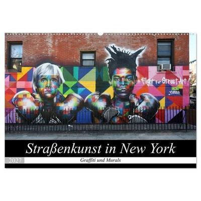Straßenkunst in New York - Graffiti und Murals (Wandkalender 2027 DIN A2 quer), CALVENDO Monatskalender