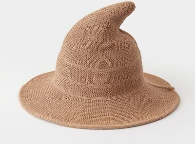 Uplifted Trends Halloween Magic Witch Hat For Cosplay & Party Photos khaki