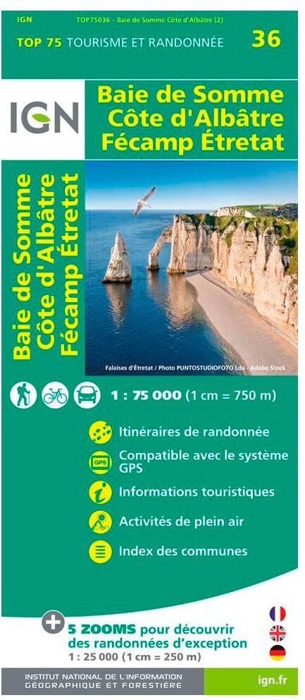 IGN  - Baie de Somme Cote D'albatre Fecamp Etretat - Carte