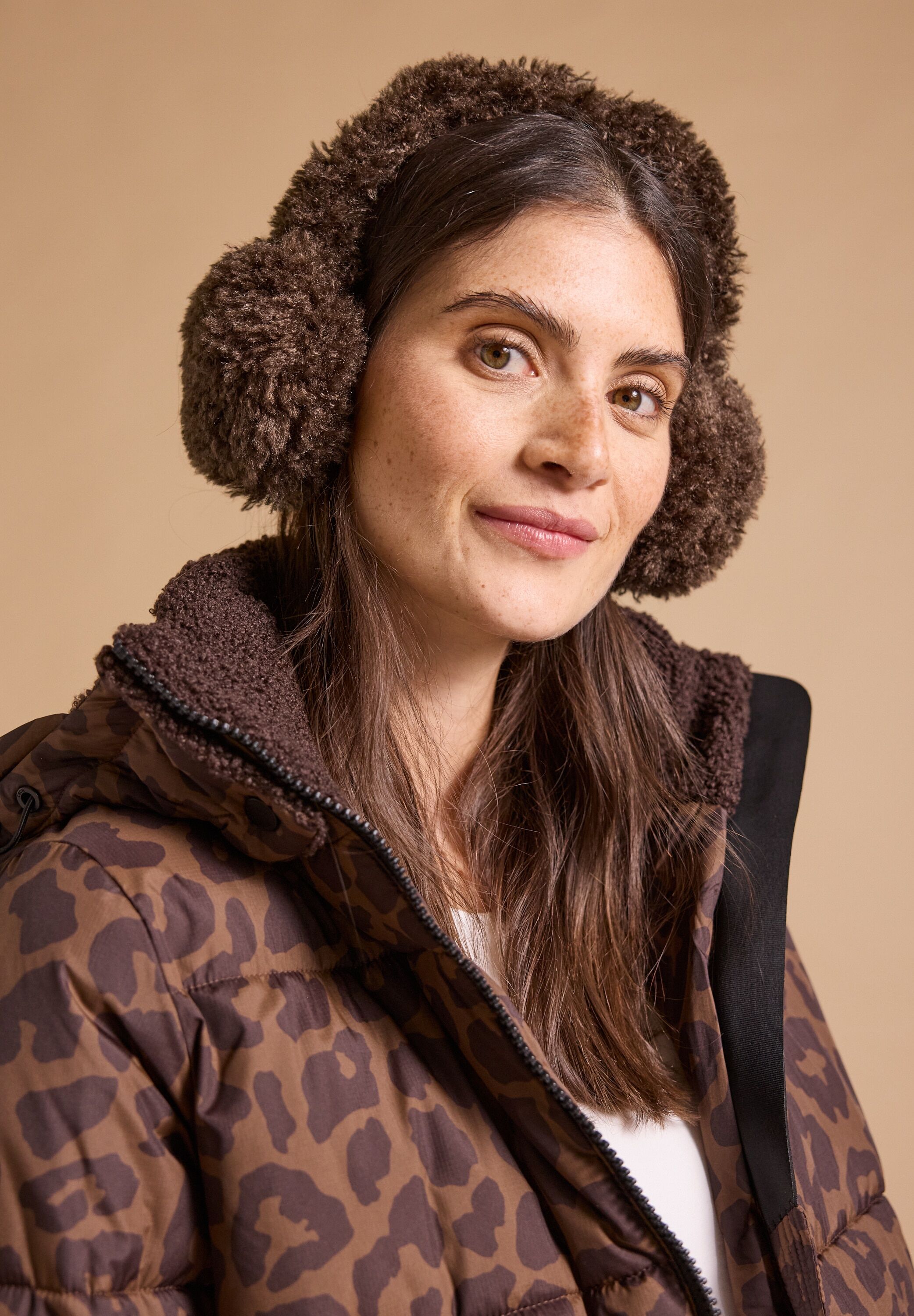 Ohrenwärmer CECIL, Damen, braun (chocolate sauce braun), Fleece, Kunstfaser, unifarben, Mützen Ohrenwärmer, Kuschelige Teddy-Ohrwärmer chocolate sauce braun Einheitsgröße