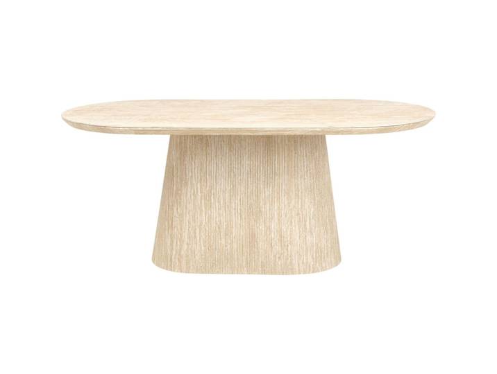 Table à manger ovale 6 personnes en grès l180