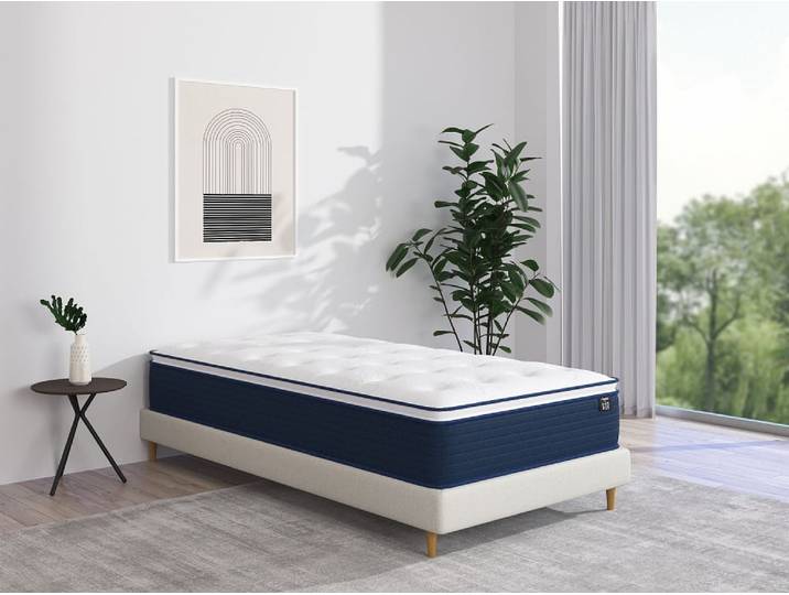 Matelas classique polyester blanc 90 x 190