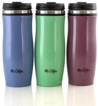Mr Coffee Mr. Coffee 12.5 Oz Stainless Steel Insulated Thermal Set of 3