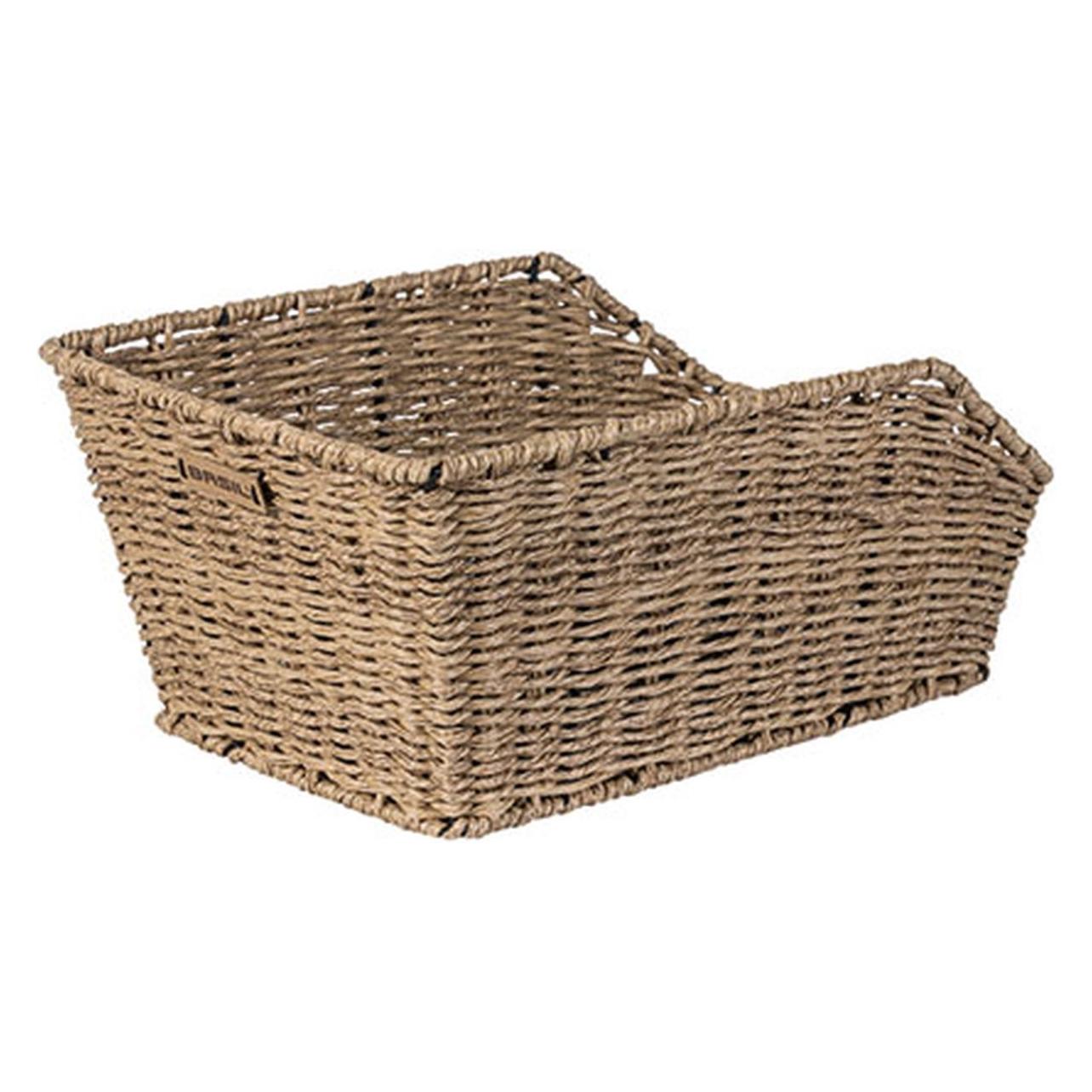 Basil Cento Rattan Look WSL Fahrradkorb - Auf der Rückseite - Inklusive Befestigungssystem - Hellbraun (727038)