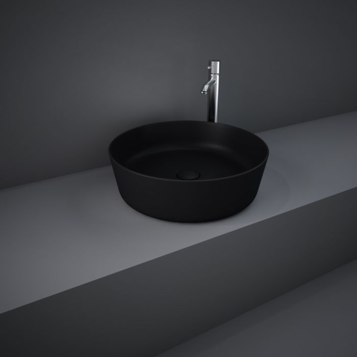 RAK Feeling Aufsatz-Waschbecken FEECT4200504A rund, 42cm, schwarz matt