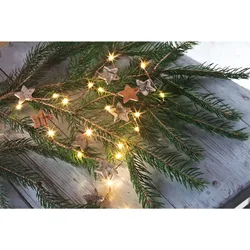 Hellum LED-Lichterkette 20-tlg. mit Holzsternen