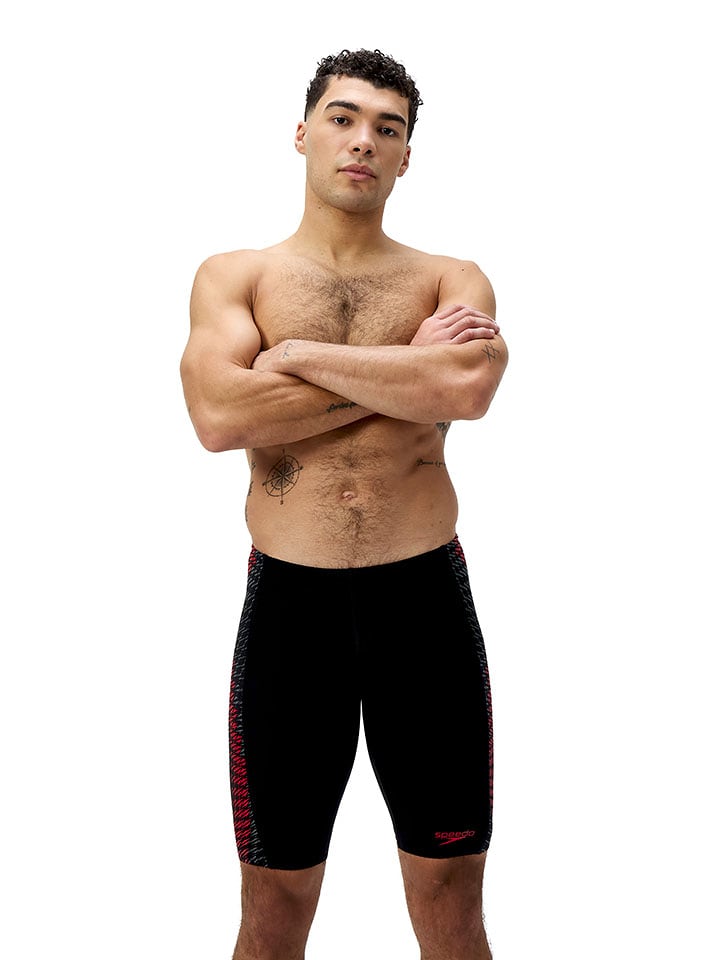 Speedo Badehose "Jammer S End+ in Schwarz/ Rot - 6