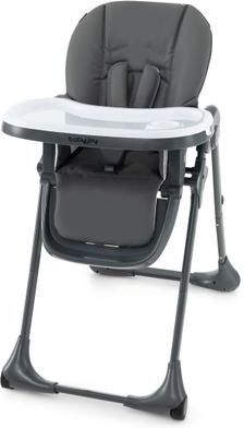 Costway 3-In-1 Convertible Baby High Chair with 7 Heights and Double Food Tray-Dark Gray