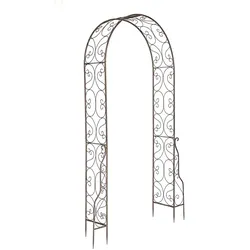 DanDiBo Rosenbogen aus Metall Stabil 160 cm Breit Rankbogen 96025 Gartenbogen Torbogen Rundbogen Pflanzbogen Massiv Garten Wetterfest