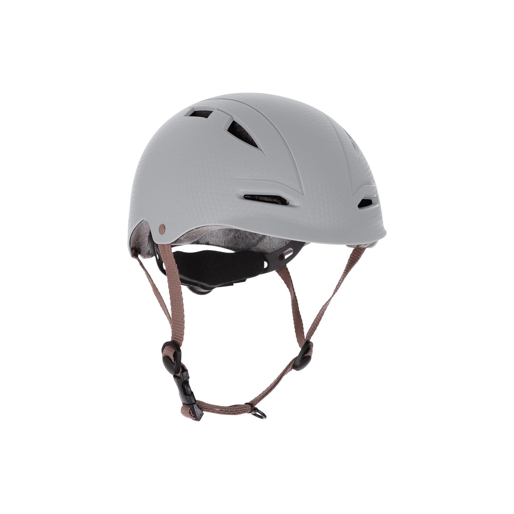 Kikkaboo Kinder-Schutzhelm 46 - 56 cm mit 9 großen Öffnungen verstellbare Gurte grau