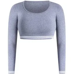 SMILODOX Crop Longsleeve Miriel, Größe M in Blau Blau