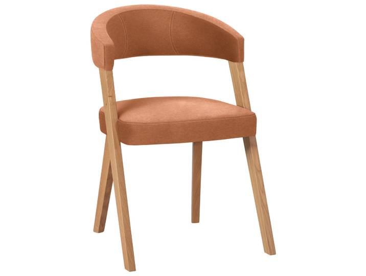 Venda Stuhl, Cognac, Wildeiche, Holz, Textil, Wildeiche,Wildeiche, massiv,massiv, Uni, eckig, 56x81x66 cm, Lederauswahl, Stoffauswahl, Esszimmer, Stuhl, Esszimmerstühle
