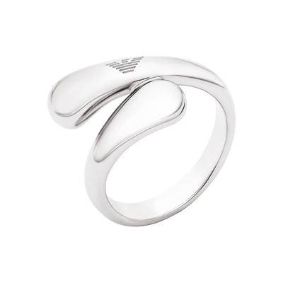 Fingerring EMPORIO ARMANI "Schmuck Geschenk Metall" Gr. 17, metallfarben, Fingerringe, Damen, 17, Metall, 3mm, Fingerring