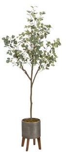 Kate and Laurel Eudora Faux Eucalyptus Tree