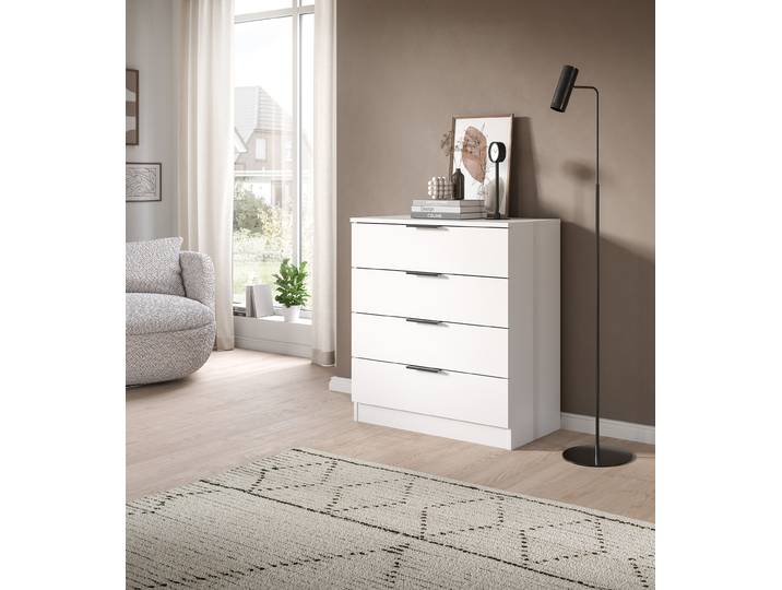 Kommode Kopenhagen 74 x 80 x 35cm Weiß/Weiß
