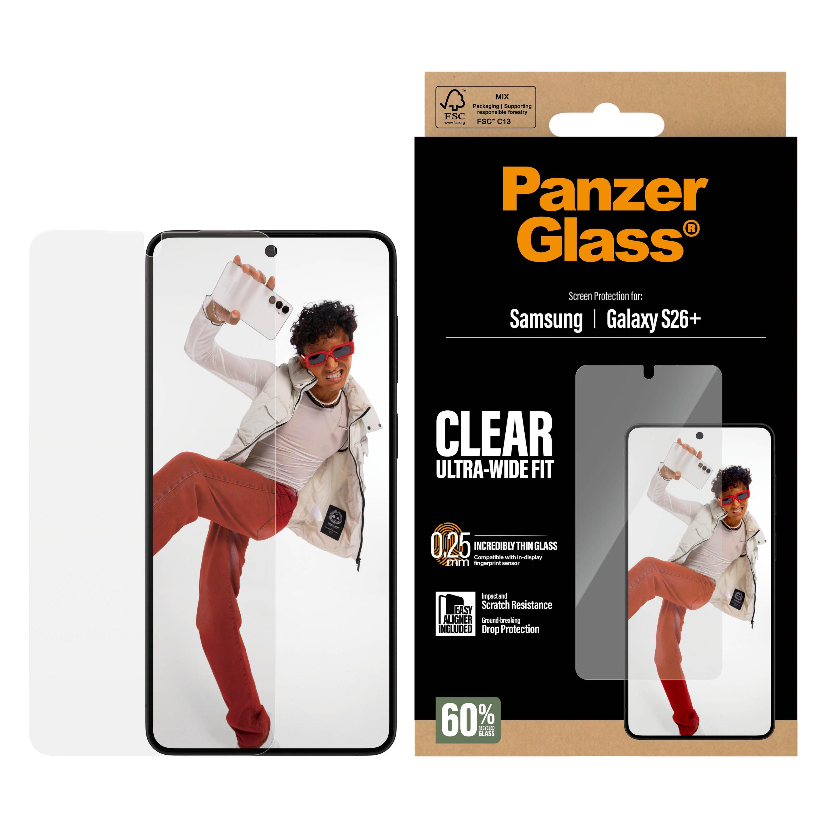 PanzerGlass Ultra-Wide Fit (1 Stk., Samsung Galaxy S26+) (PG64161)