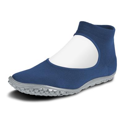 Barfußschuh LEGUANO "BALLERINA", Damen, Gr. M (40/41), blau, Textil, Schuhe Barfußschuh Ballerina Riemchenballerina, Ballerina, Slipper, Bequemschuh Flexibilität vom Zeh bis zur Ferse