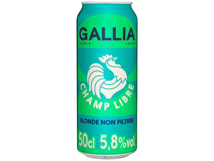 Gallia Champ Libre Bière 5,8 % vol. Canette 50 cl
