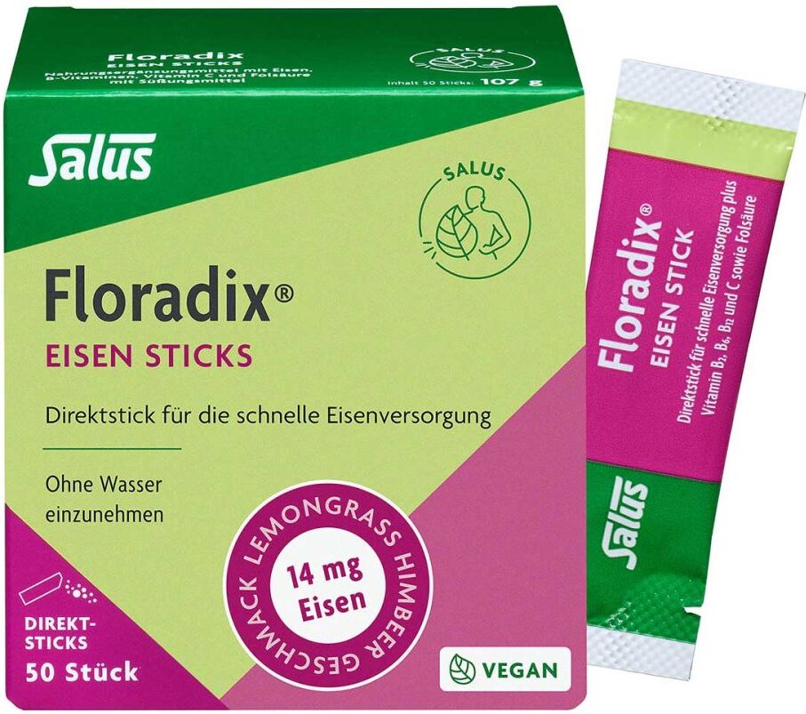Salus Floradix Eisen Sticks Pulver 50stk