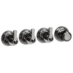 Gessi Venti20 Fertigmontageset Thermostat, 3-Wege, Vertikale/horizontale Wandmontage, 65336706, Farbe: Metall Schwarz PVD