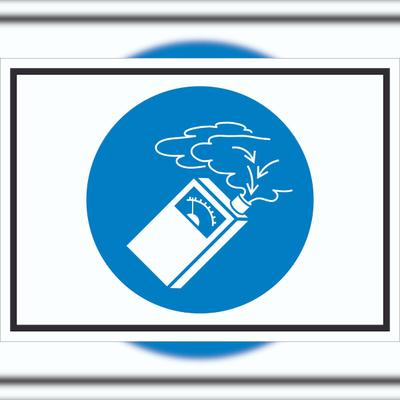 HB-Druck Gasdetektor benutzen Symbol Schild A5 (148x210mm)