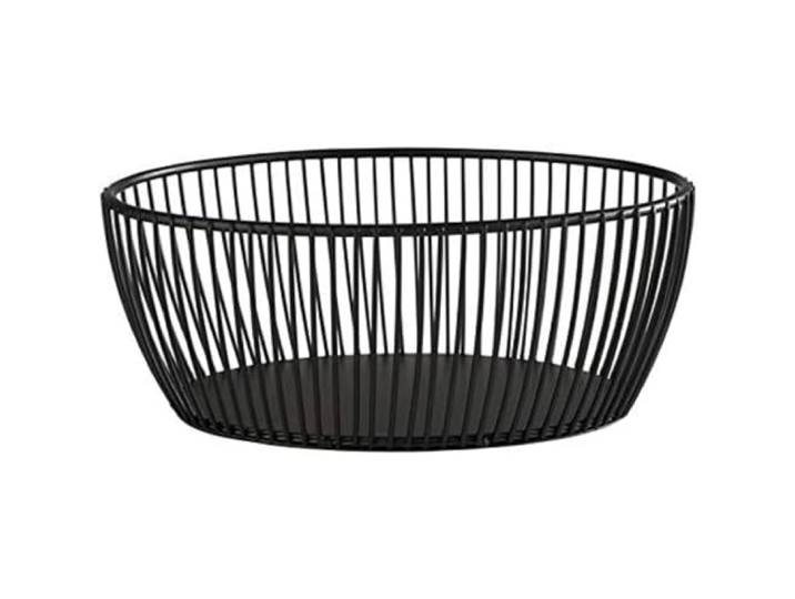 APS SVART ovaler Metallgitter Korb, B: 15 cm x Höhe 8 cm, schwarz