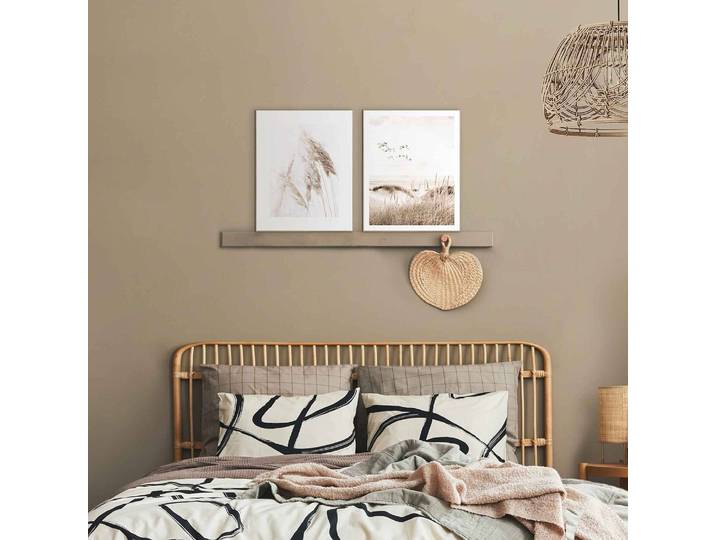 Tableaux déco Grues 2 éléments Impression dans cadre en bois Beige 40 x 50 x 1cm