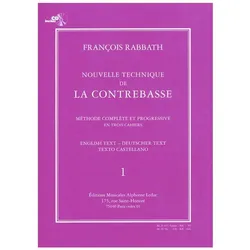 Nouvelle technique de la contrebasse vol.1 (+CD) pour contrebasse (fr/en/dt/kat), Fachbücher von Francois Rabbath