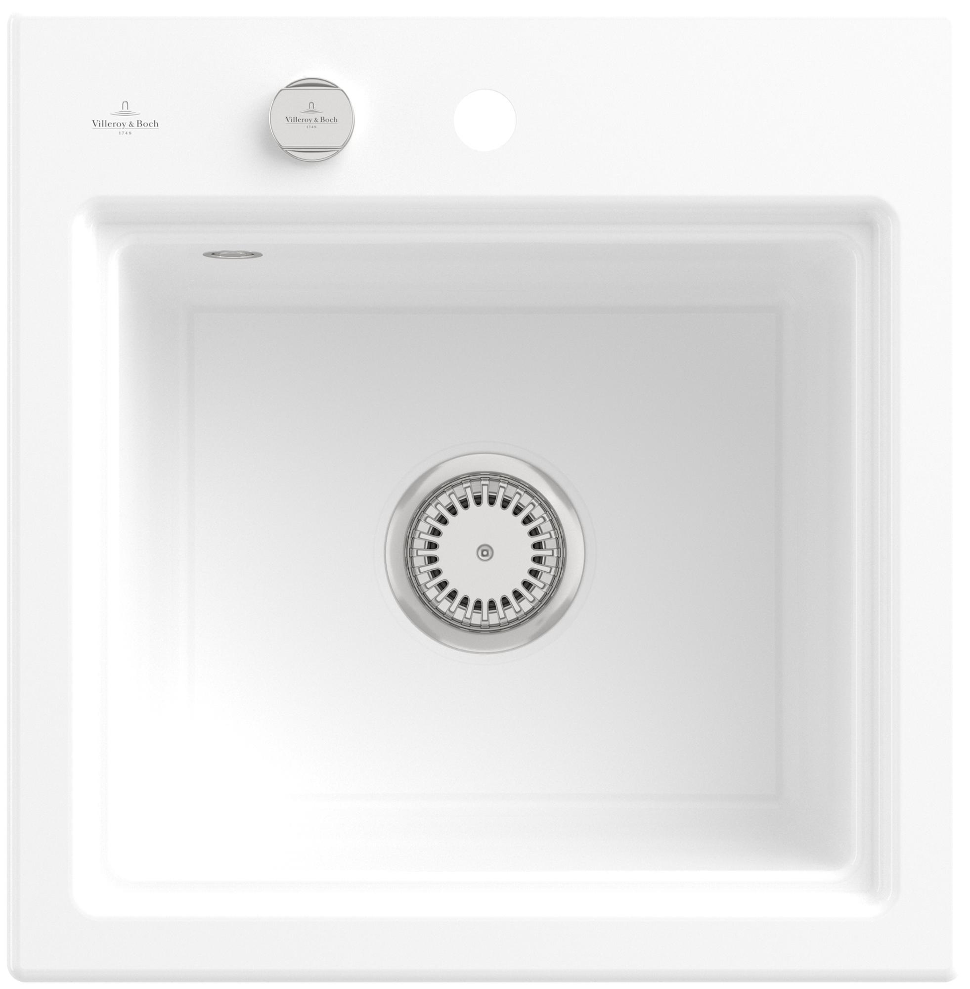 Villeroy & Boch Keramikspüle 335A02KG, Subway Style 50 S Einbauspüle - inkl.