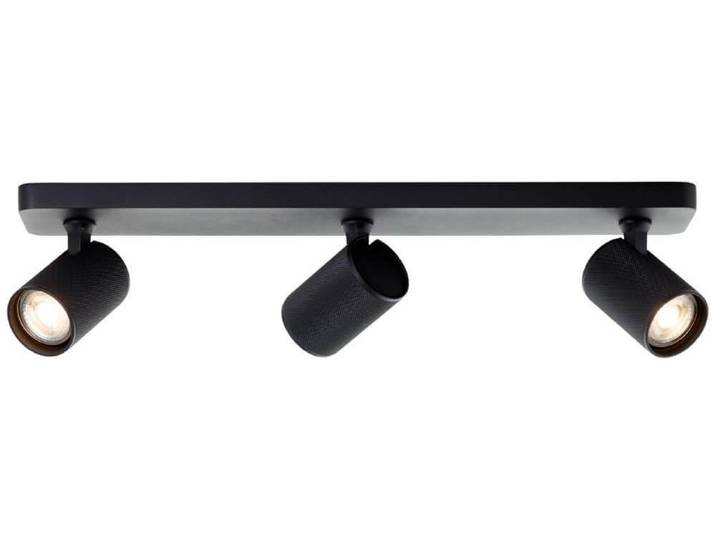 BRILLIANT Barre de spots\, 3 flammes Marty noir IP20 GU10 10 watts dimmable Ampoules LED incluses et interchangeables