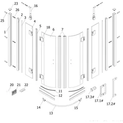 HSK Ersatzteile Abdeckkappe Scharnier Aperto, Set (10 Stück), Gunmetal, Set, E100217-1-280 E100217-1-280