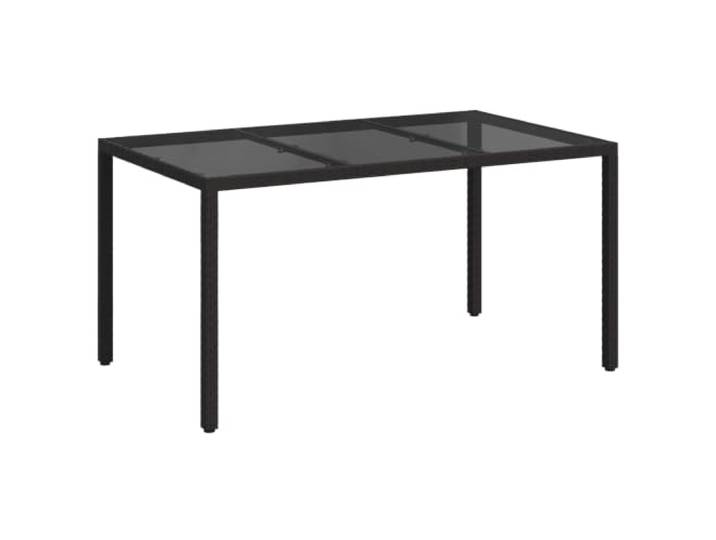 vidaXL Table de Jardin Noir 150 x 90 x 75 cm polyrotin Conçu pour durer\, Juste un coup de chiffon et c'est bon\, Se déplace facilement