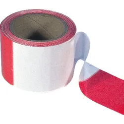 Absperrband 80mm rot/weiß, 100m - rot-weiß