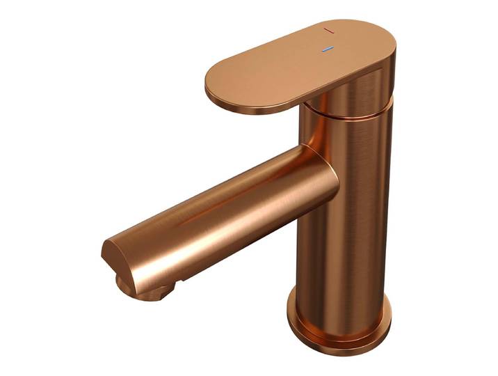 Brauer Copper Edition Lage Opbouw Wastafelmengkraan Model C Koper Geborsteld PVD