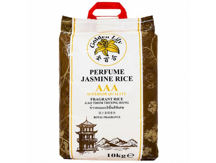 Golden Lily Nouvelle récolte 2026 Riz jasmin thaïlandais qualité AAA - 10 kg