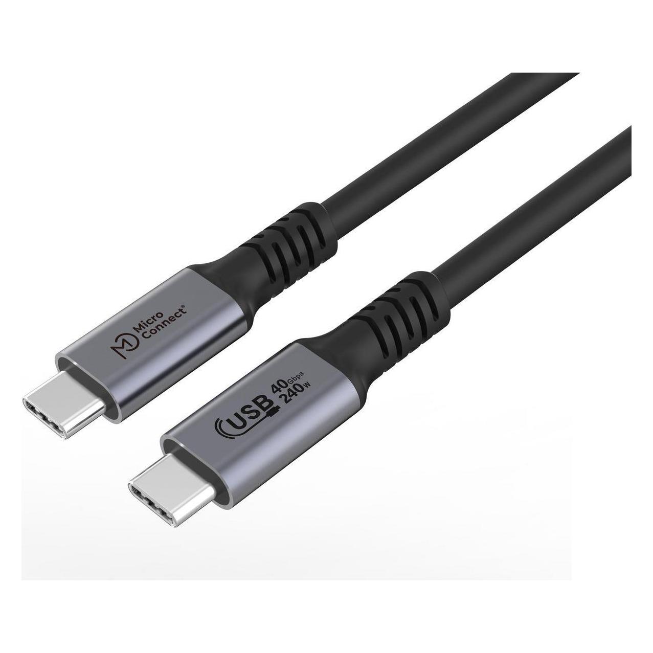 MicroConnect Premium USB4 Gen 3x2 USB-C (0.25 m, USB 4, 240 W) (USB4CC025-240W)