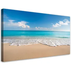 WANDBILD blaue strandmeerlandschaft