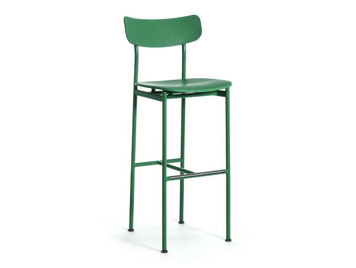 MAGIS tabouret de bar haut MOTTA SD2530 (Vert - Polypropylène recyclé et acier peint)
